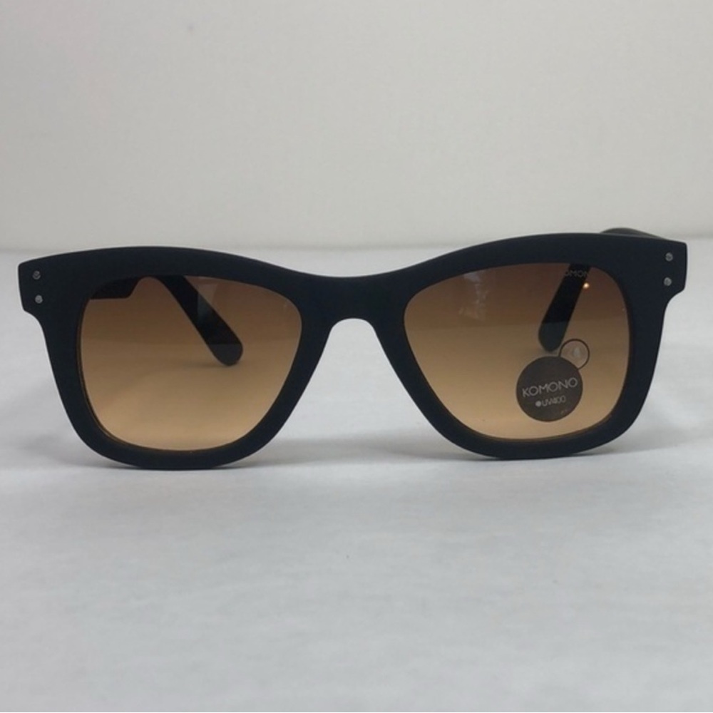 Komono Sunglasses Matte Black - Brown Gradient Lenses | Unisex Allen Rubber - Picture 10 of 14